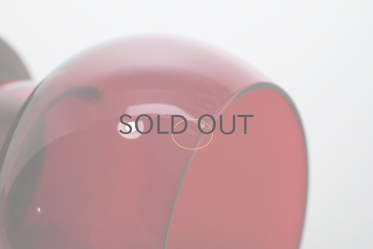 画像6: ビンテージ北欧雑貨/Kaj Franck/カイ・フランク/Wineglass 1111/Nuutajarvi/ヌータヤルヴィ/ワイングラス/レッド/No.1 (6)