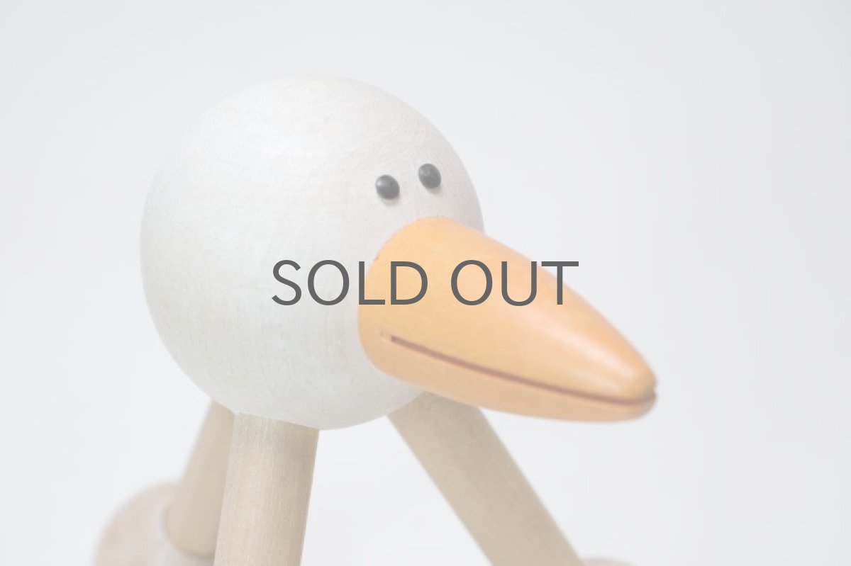 画像2: 北欧インテリアビンテージ雑貨/フィンランド製/aarikka/アーリッカ/木製オブジェ/大きなくちばしの小鳥 (2)