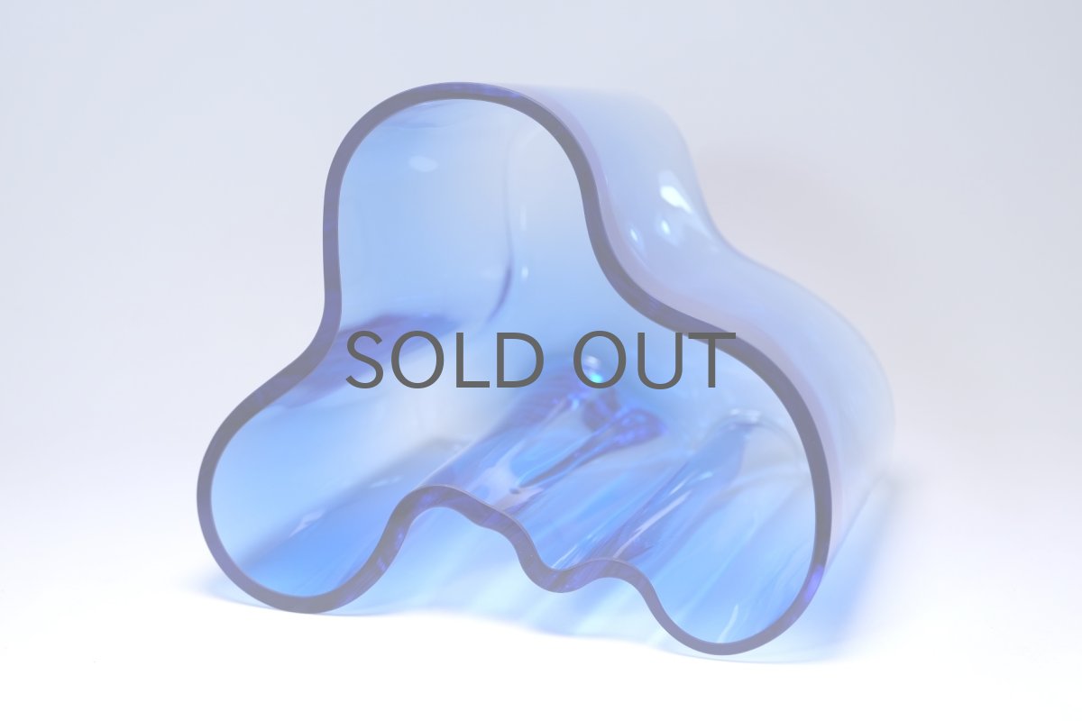 画像7: iittala/イッタラ/ALVAR AALTO/Savoy vas/アルヴァ・アアルトコレクション ベース/H16cm/廃盤色ブルー (7)