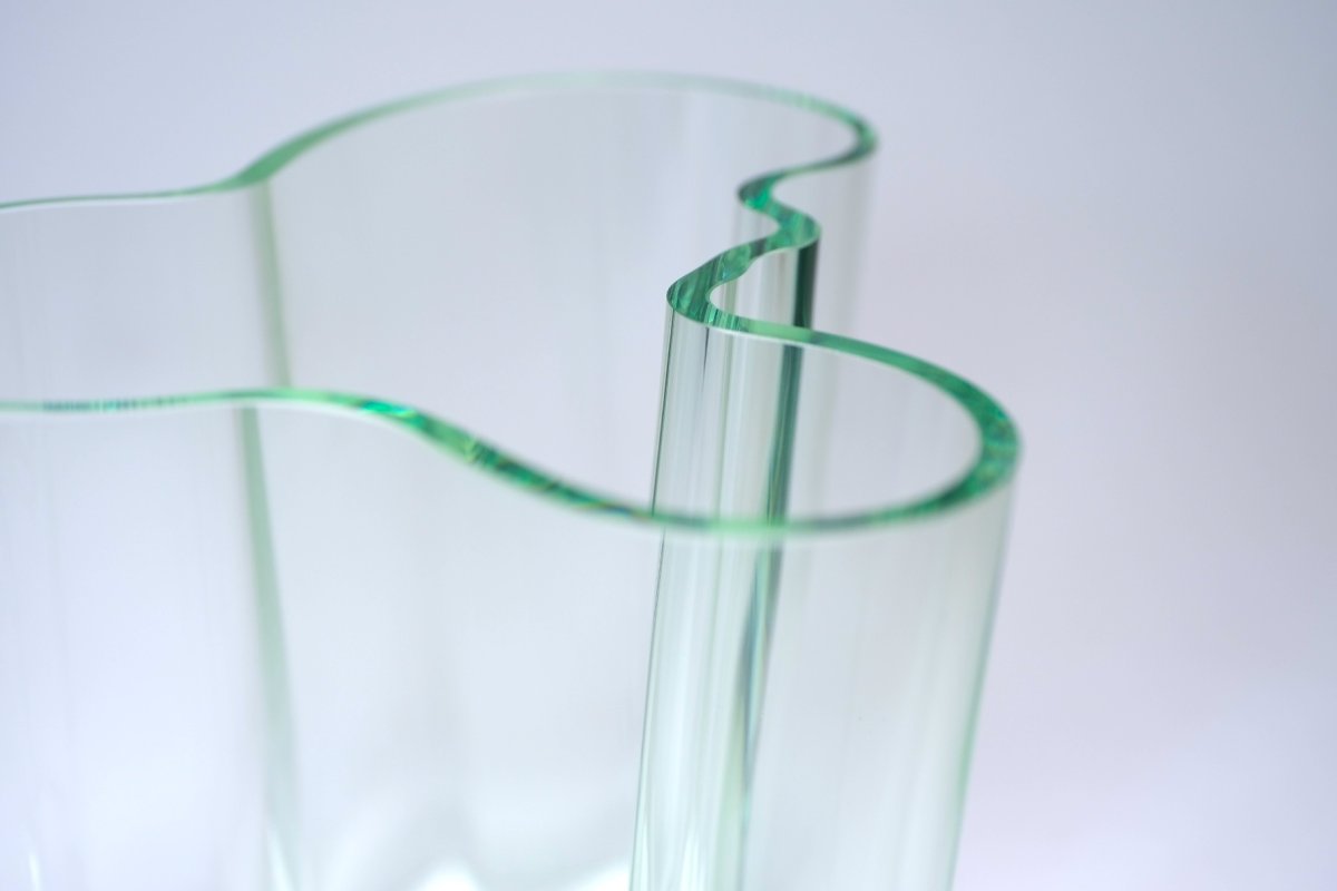 画像5: iittala/イッタラ/ALVAR AALTO/Savoy vas/アルヴァ・アアルトコレクション ベース/H12cm/アアルト誕生100周年/限定カラー初期クリア/1998年 (5)