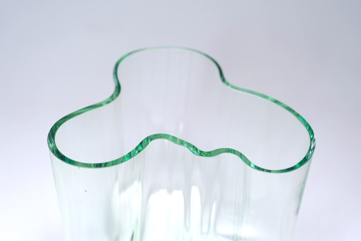 画像6: iittala/イッタラ/ALVAR AALTO/Savoy vas/アルヴァ・アアルトコレクション ベース/H12cm/アアルト誕生100周年/限定カラー初期クリア/1998年 (6)