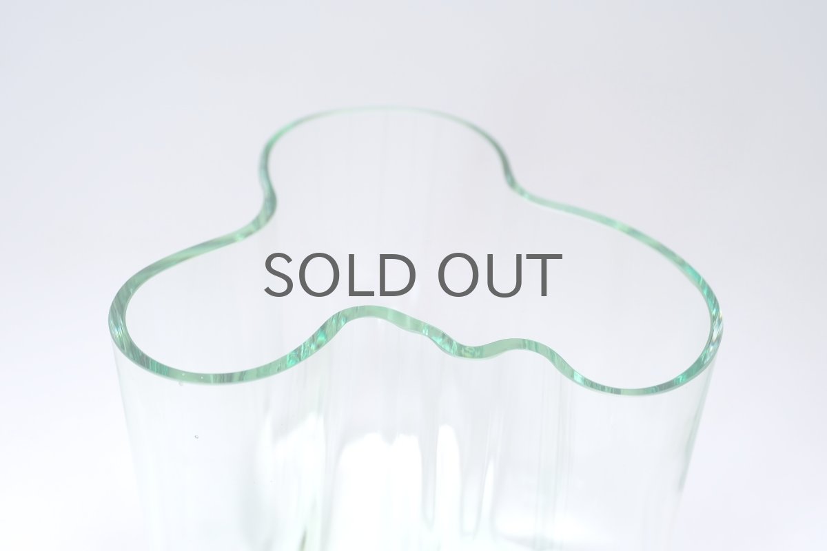 画像6: iittala/イッタラ/ALVAR AALTO/Savoy vas/アルヴァ・アアルトコレクション ベース/H12cm/アアルト誕生100周年/限定カラー初期クリア/1998年 (6)