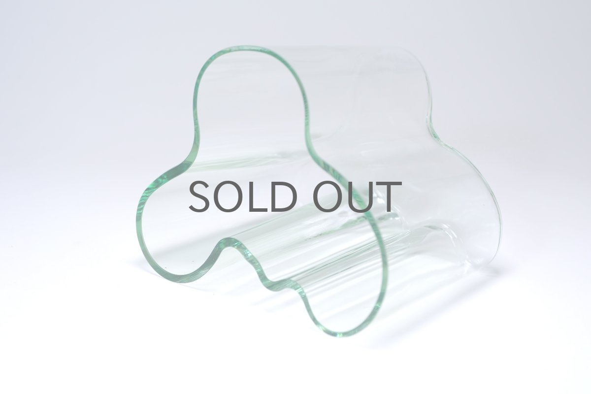 画像7: iittala/イッタラ/ALVAR AALTO/Savoy vas/アルヴァ・アアルトコレクション ベース/H12cm/アアルト誕生100周年/限定カラー初期クリア/1998年 (7)