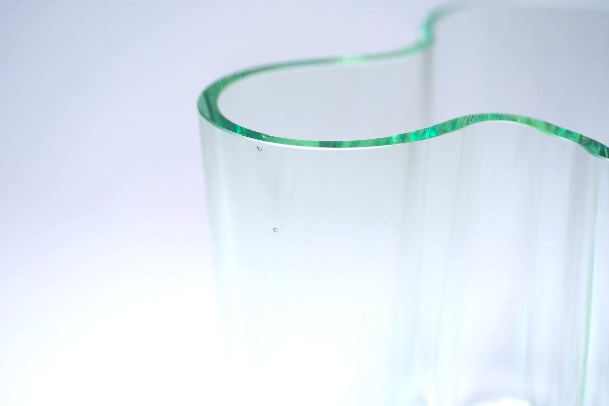 画像4: iittala/イッタラ/ALVAR AALTO/Savoy vas/アルヴァ・アアルトコレクション ベース/H12cm/アアルト誕生100周年/限定カラー初期クリア/1998年 (4)