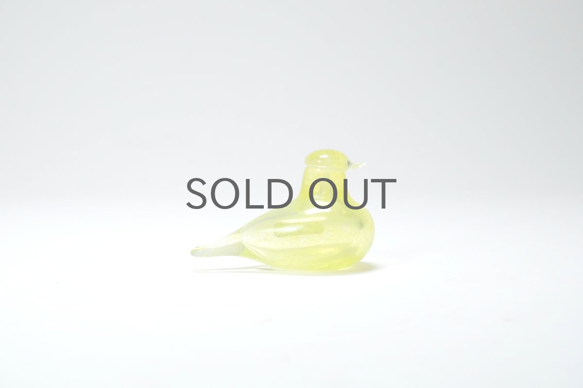 画像2: 北欧アートガラス/iittala/イッタラバード/Oiva Toikka/オイバトイッカ/Hippiainen/ヒッピアイネン/Golden-Crested Kinglet/イエロー (2)