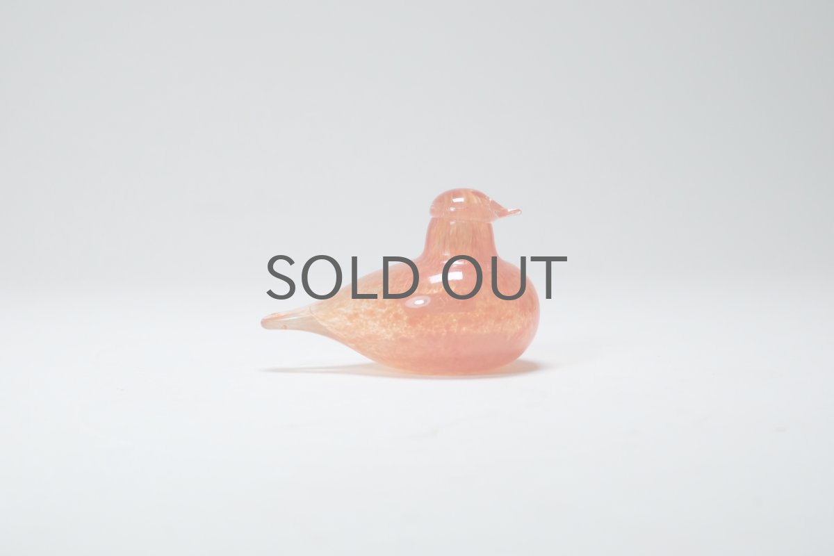 画像2: 北欧アートガラス/iittala/イッタラバード/Oiva Toikka/オイバトイッカ/Hippiainen/ヒッピアイネン/Golden-Crested Kinglet/パウダーオレンジ (2)