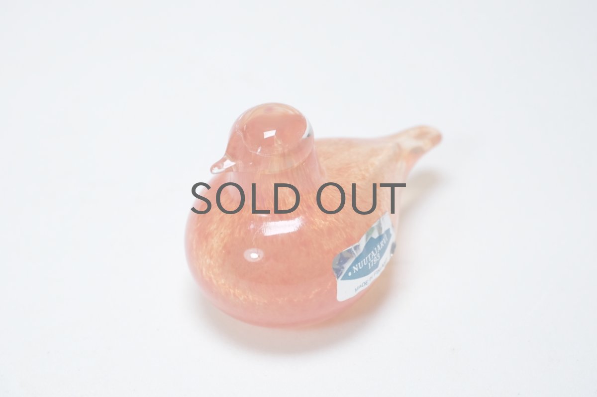 画像5: 北欧アートガラス/iittala/イッタラバード/Oiva Toikka/オイバトイッカ/Hippiainen/ヒッピアイネン/Golden-Crested Kinglet/パウダーオレンジ (5)