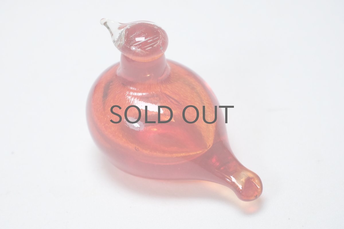 画像3: 北欧アートガラス/iittala/イッタラバード/Oiva Toikka/オイバトイッカ/Hippiainen/ヒッピアイネン/Golden-Crested Kinglet/レッド (3)