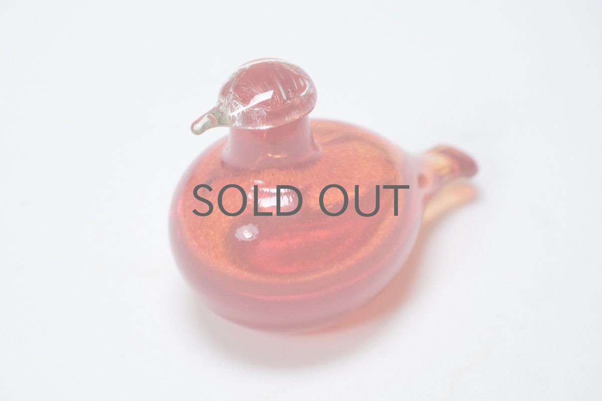 画像4: 北欧アートガラス/iittala/イッタラバード/Oiva Toikka/オイバトイッカ/Hippiainen/ヒッピアイネン/Golden-Crested Kinglet/レッド (4)
