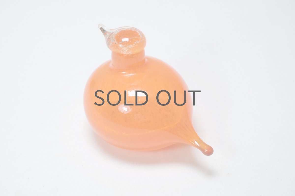 画像3: 北欧アートガラス/iittala/イッタラバード/Oiva Toikka/オイバトイッカ/Hippiainen/ヒッピアイネン/Golden-Crested Kinglet/ビビットパウダーオレンジ (3)
