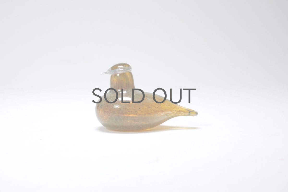 画像1: 北欧アートガラス/iittala/イッタラバード/Oiva Toikka/オイバトイッカ/Hippiainen/ヒッピアイネン/Golden-Crested Kinglet/半ラスター斑点 (1)