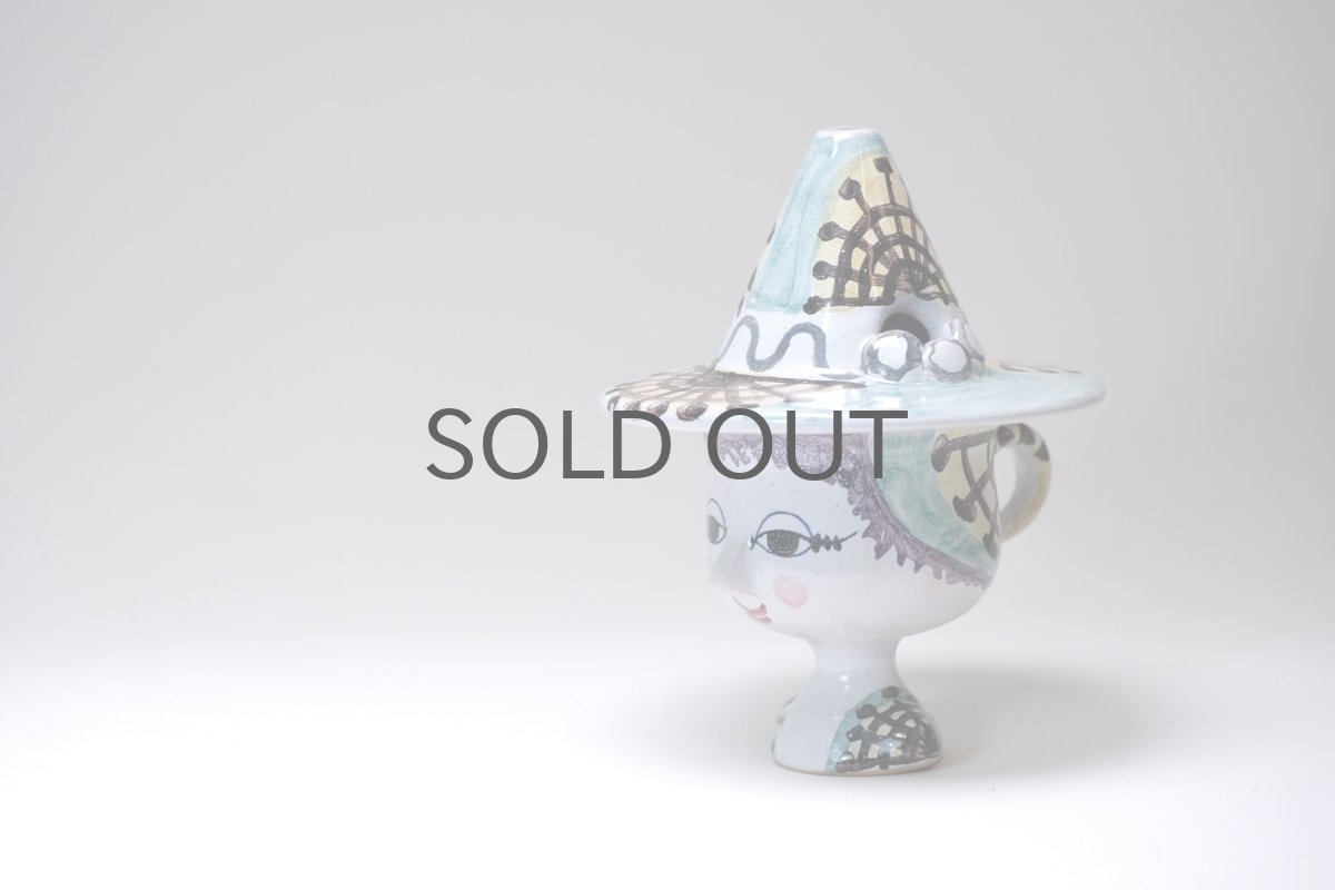 画像6:  北欧デンマーク/Bjorn Wiinblad /ビヨン・ウィンブラッド/フラワーベース/ミニ/ハットの女性 (6)