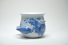 画像4: 北欧デンマーク/Bjorn Wiinblad /ビヨン・ウィンブラッド/フラワーベース/ブルー小鳥 (4)