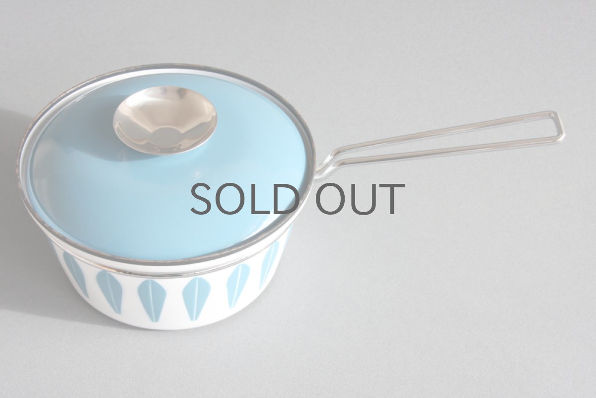 画像2: CATHERINE HOLM Lotus キャサリンホルム ロータス 18cm 片手鍋ティールブルー&ホワイト (2)