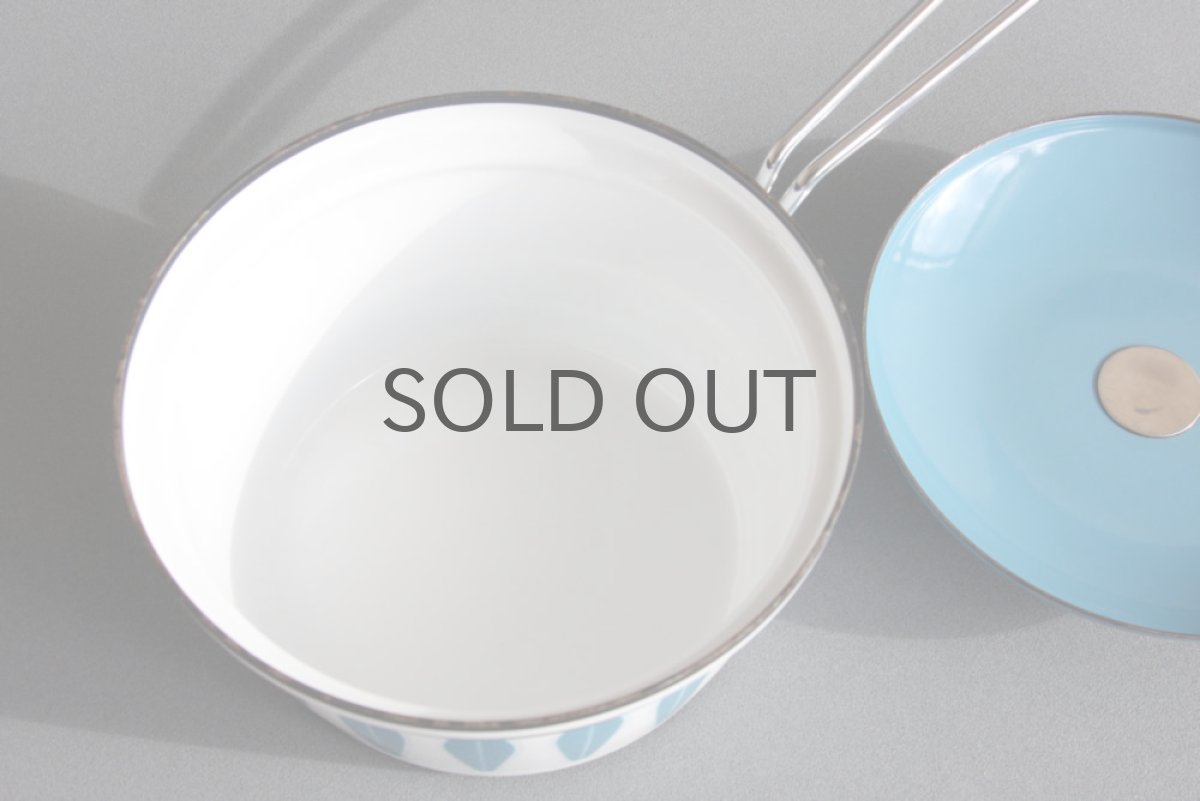 画像4: CATHERINE HOLM Lotus キャサリンホルム ロータス 18cm 片手鍋ティールブルー&ホワイト (4)