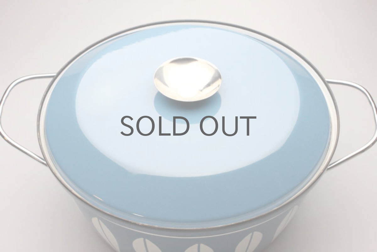 画像3:  キャサリンホルム ロータス 両手鍋特大  27cmティールブルー (3)