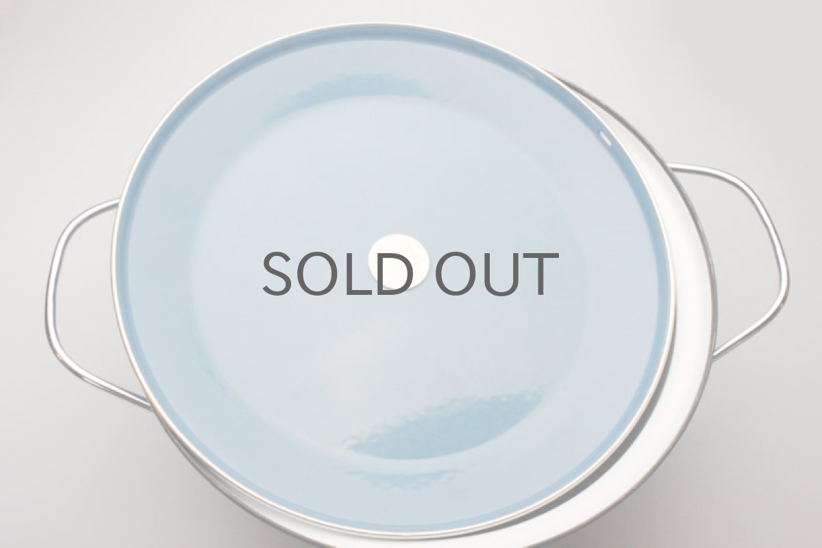 画像5:  キャサリンホルム ロータス 両手鍋特大  27cmティールブルー (5)