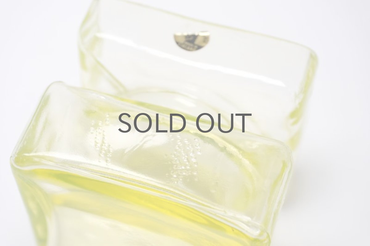 画像3: ビンテージ北欧雑貨/Riihimaen/リーヒマエン・ラシ/Lasi Pala/花瓶/イエロー/Mサイズ (3)