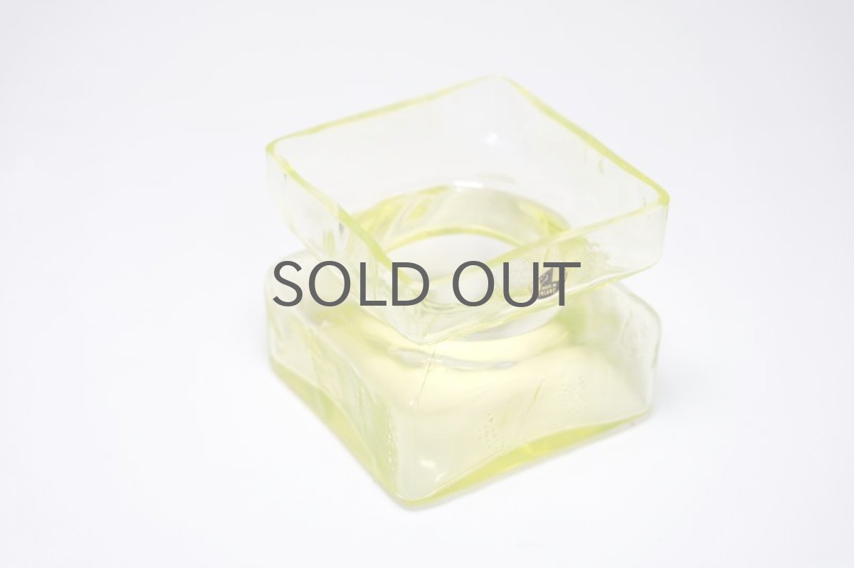 画像4: ビンテージ北欧雑貨/Riihimaen/リーヒマエン・ラシ/Lasi Pala/花瓶/イエロー/Mサイズ (4)