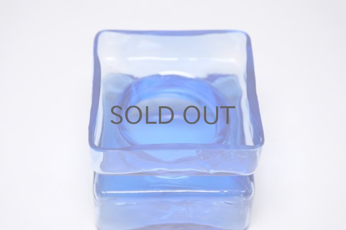 画像3: ビンテージ北欧雑貨/Riihimaen Lasi /リーヒマエン・ラシ/Pala/パラ/花瓶/ブルー/Mサイズ (3)