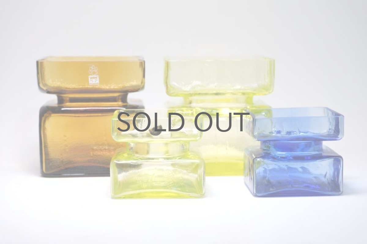 画像7: ビンテージ北欧雑貨/Riihimaen/リーヒマエン・ラシ/Lasi Pala/花瓶/イエロー/Mサイズ (7)