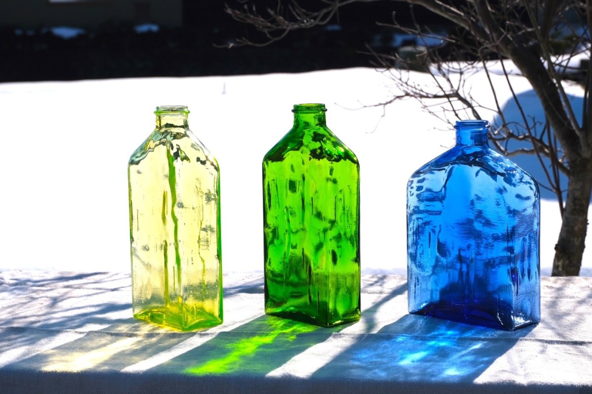 画像7: ビンテージ北欧雑貨/RiihimaenLasi/リーヒマエン・ラシ/Helena Tynell/ヘレナ・ティネル/Lankkupullo/ボトル/ブルー (7)