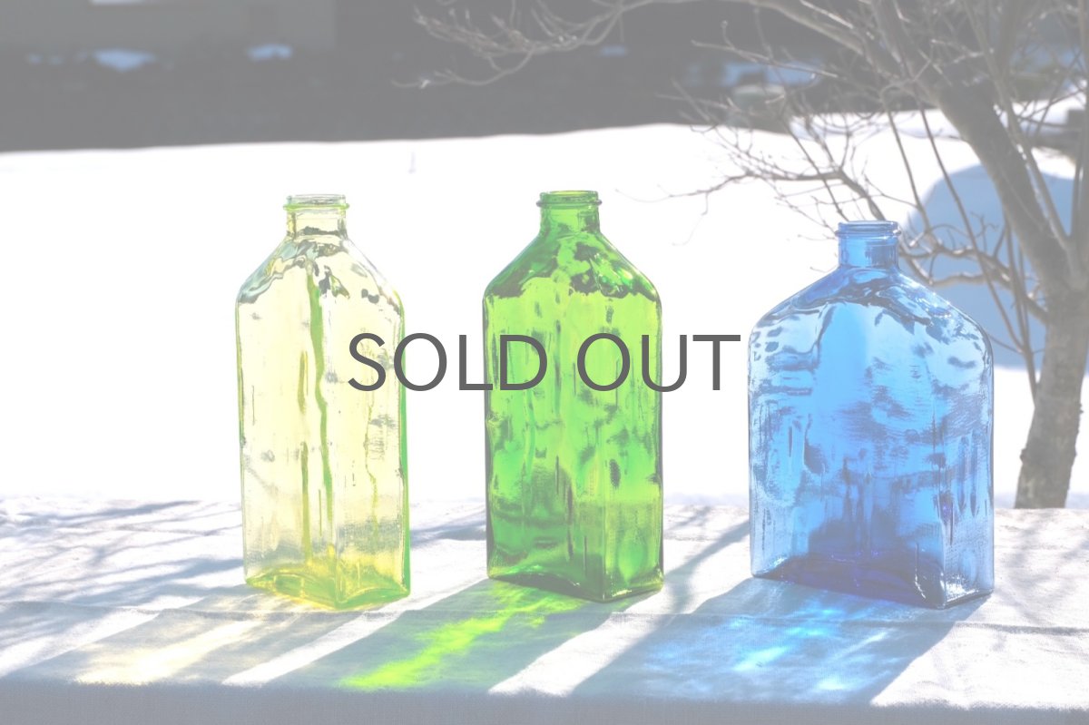 画像6: ビンテージ北欧雑貨/RiihimaenLasi/リーヒマエン・ラシ/Helena Tynell/ヘレナ・ティネル/Lankkupullo/ボトル/イエロー (6)