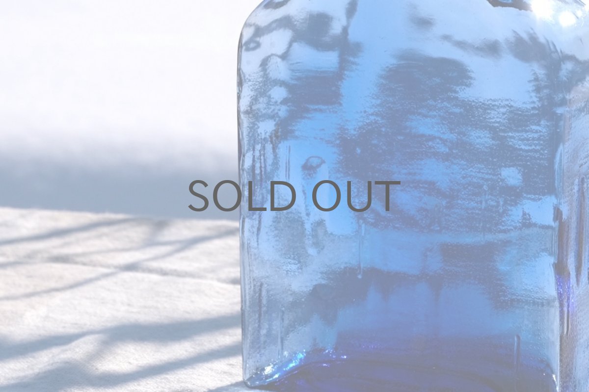 画像4: ビンテージ北欧雑貨/RiihimaenLasi/リーヒマエン・ラシ/Helena Tynell/ヘレナ・ティネル/Lankkupullo/ボトル/ブルー (4)