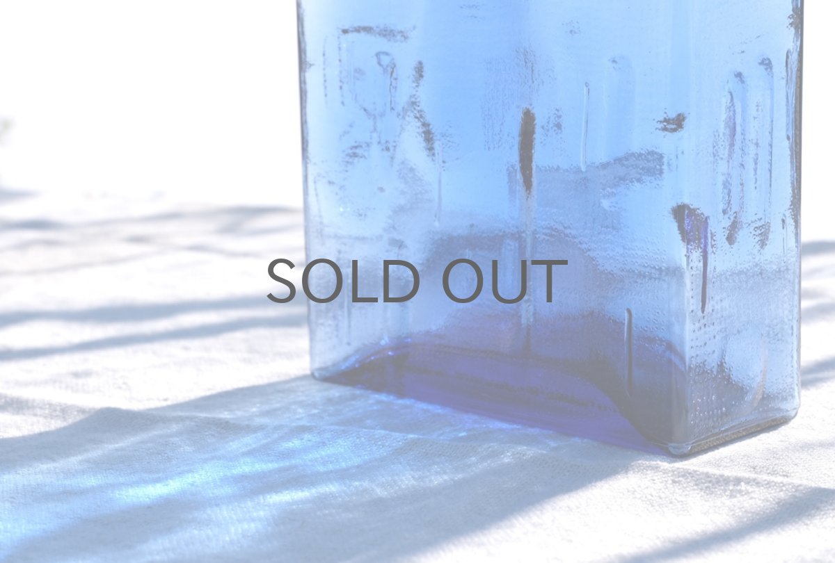 画像3: ビンテージ北欧雑貨/RiihimaenLasi/リーヒマエン・ラシ/Helena Tynell/ヘレナ・ティネル/Lankkupullo/ボトル/ブルー (3)