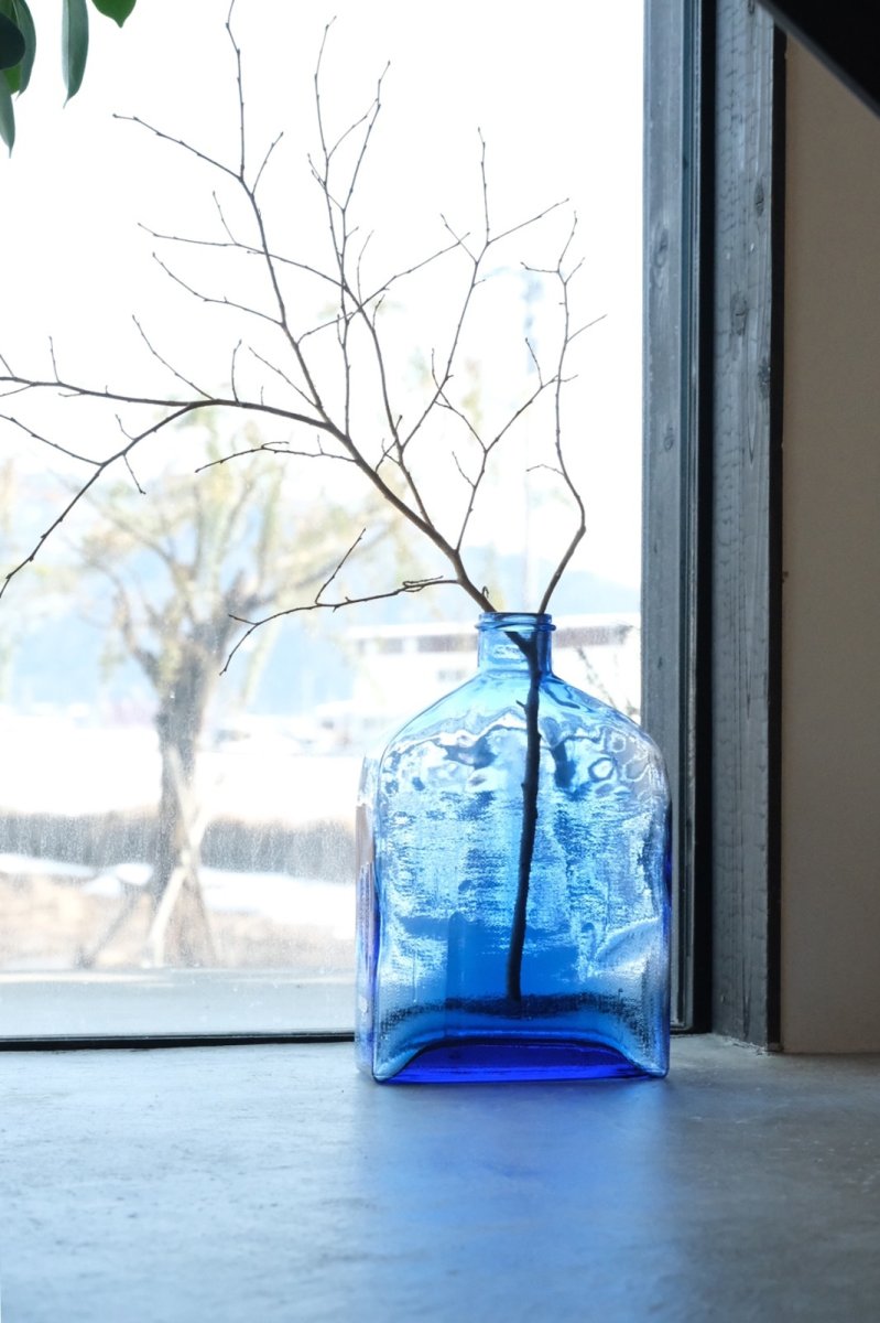 画像5: ビンテージ北欧雑貨/RiihimaenLasi/リーヒマエン・ラシ/Helena Tynell/ヘレナ・ティネル/Lankkupullo/ボトル/ブルー (5)