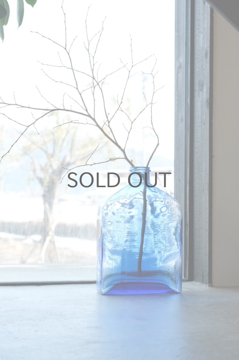 画像5: ビンテージ北欧雑貨/RiihimaenLasi/リーヒマエン・ラシ/Helena Tynell/ヘレナ・ティネル/Lankkupullo/ボトル/ブルー (5)