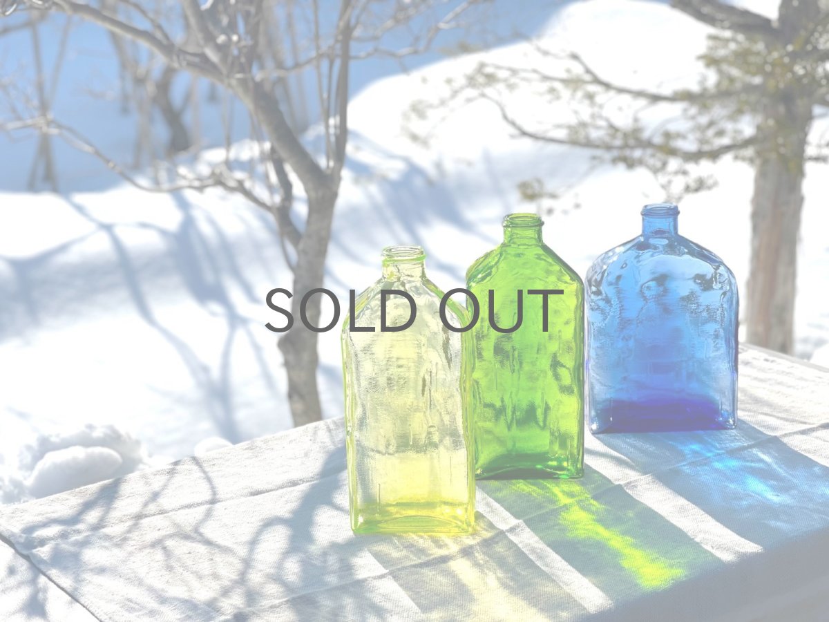 画像7: ビンテージ北欧雑貨/RiihimaenLasi/リーヒマエン・ラシ/Helena Tynell/ヘレナ・ティネル/Lankkupullo/ボトル/イエロー (7)