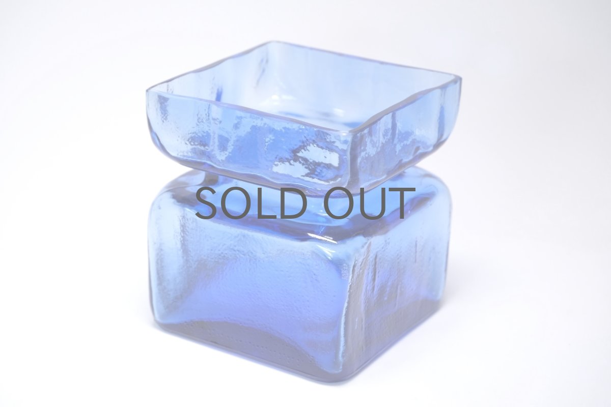 画像2: 北欧雑貨/Riihimaen Lasi/リーヒマエンラシ/Pala/パラシリーズ/花瓶/ブルー/Lサイズ (2)