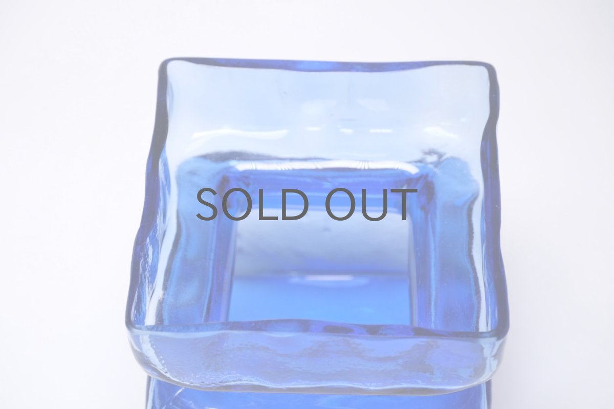 画像3: 北欧雑貨/Riihimaen Lasi/リーヒマエンラシ/Pala/パラシリーズ/花瓶/ブルー/Lサイズ (3)