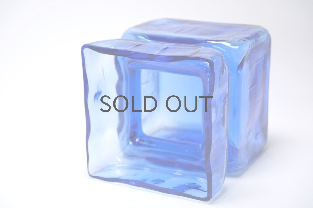 画像4: 北欧雑貨/Riihimaen Lasi/リーヒマエンラシ/Pala/パラシリーズ/花瓶/ブルー/Lサイズ (4)