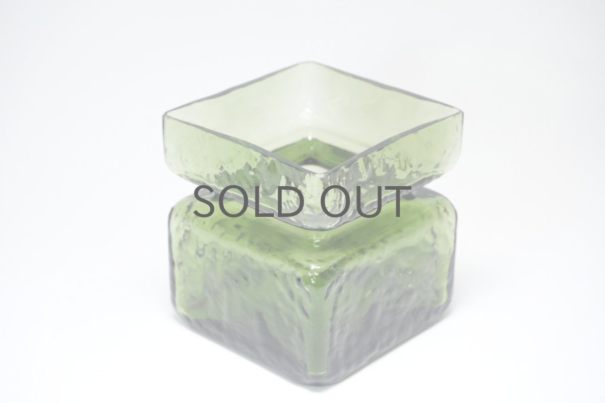 画像3: 北欧雑貨/Riihimaen Lasi/リーヒマエンラシ/Pala/パラシリーズ/花瓶/モスグリーン/Lサイズ (3)