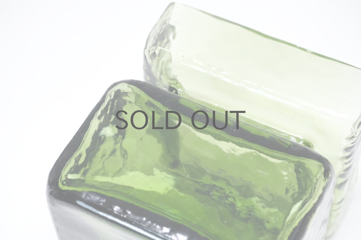 画像6: 北欧雑貨/Riihimaen Lasi/リーヒマエンラシ/Pala/パラシリーズ/花瓶/モスグリーン/Lサイズ (6)