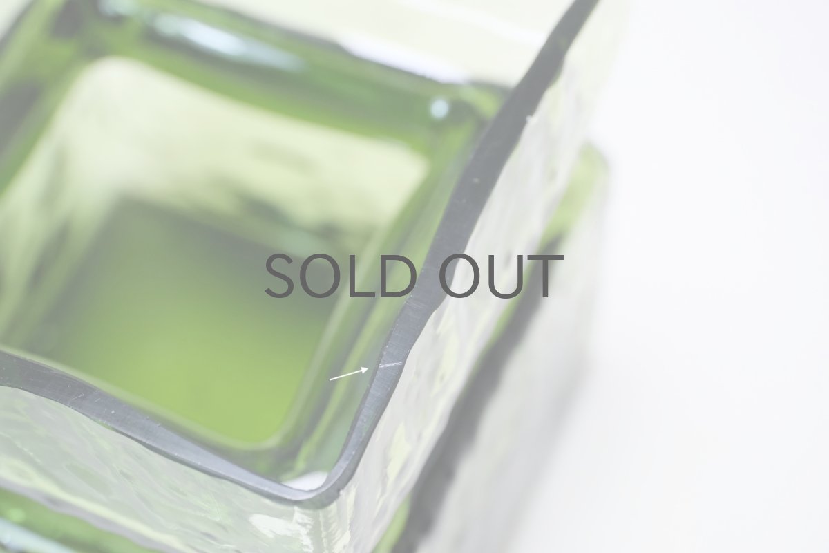 画像4: 北欧雑貨/Riihimaen Lasi/リーヒマエンラシ/Pala/パラシリーズ/花瓶/モスグリーン/Lサイズ (4)