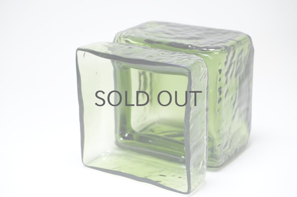 画像8: 北欧雑貨/Riihimaen Lasi/リーヒマエンラシ/Pala/パラシリーズ/花瓶/モスグリーン/Lサイズ (8)