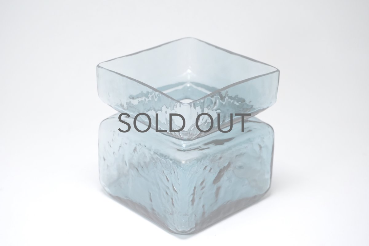 画像2: 北欧雑貨/Riihimaen Lasi/リーヒマエンラシ/Pala/パラシリーズ/花瓶/Lサイズ/ブルーグレー (2)