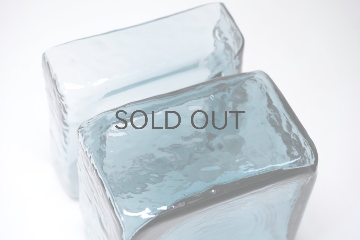 画像4: 北欧雑貨/Riihimaen Lasi/リーヒマエンラシ/Pala/パラシリーズ/花瓶/Lサイズ/ブルーグレー (4)