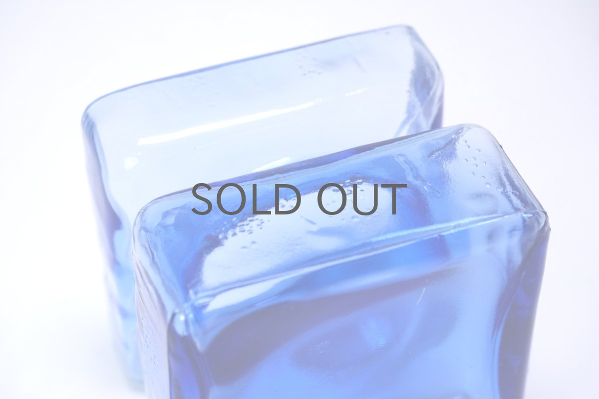 画像5: ビンテージ北欧雑貨/Riihimaen Lasi /リーヒマエン・ラシ/Pala/パラ/花瓶/ブルー/Mサイズ/No.1 (5)