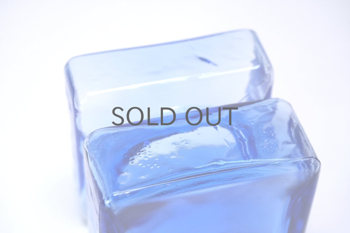 画像7: ビンテージ北欧雑貨/Riihimaen Lasi /リーヒマエン・ラシ/Pala/パラ/花瓶/ブルー/Mサイズ/No.2 (7)