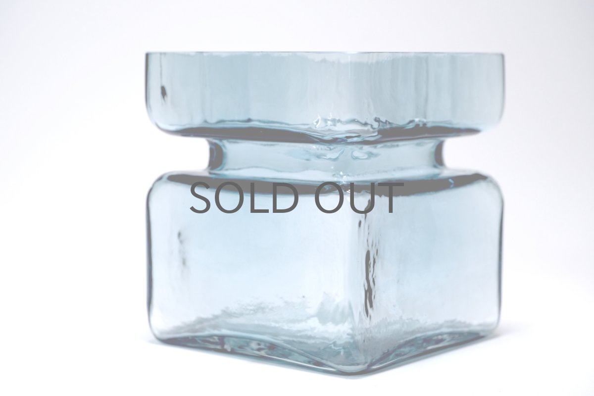 画像2: 北欧雑貨/Riihimaen Lasi/リーヒマエンラシ/Pala/パラシリーズ/花瓶/Lサイズ/ブルーグレー (2)