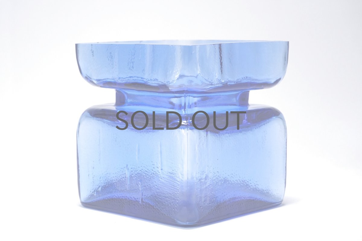 画像2: 北欧雑貨/Riihimaen Lasi/リーヒマエンラシ/Pala/パラシリーズ/花瓶/Lサイズ/ブルー (2)