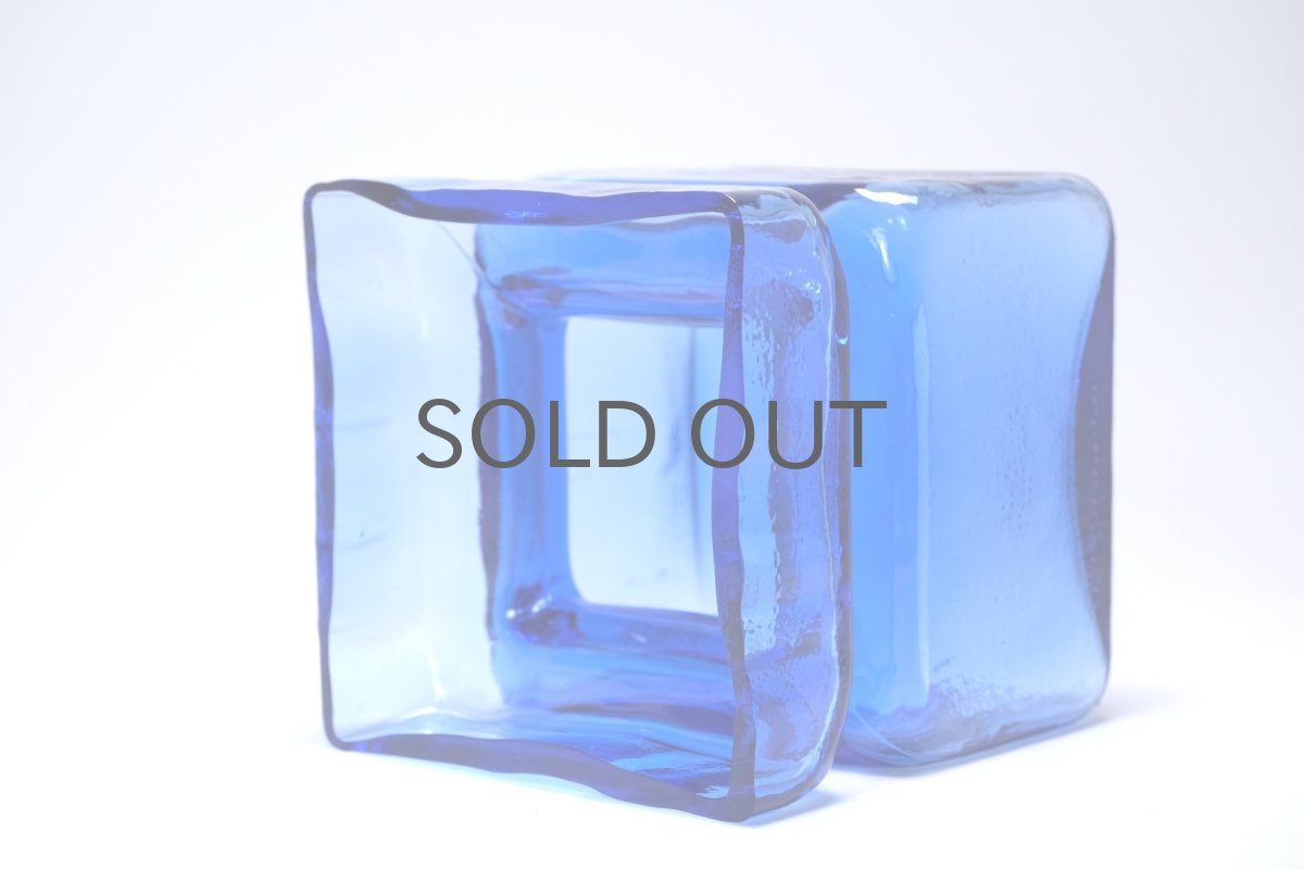 画像7: 北欧雑貨/Riihimaen Lasi/リーヒマエンラシ/Pala/パラシリーズ/花瓶/Lサイズ/ブルー (7)