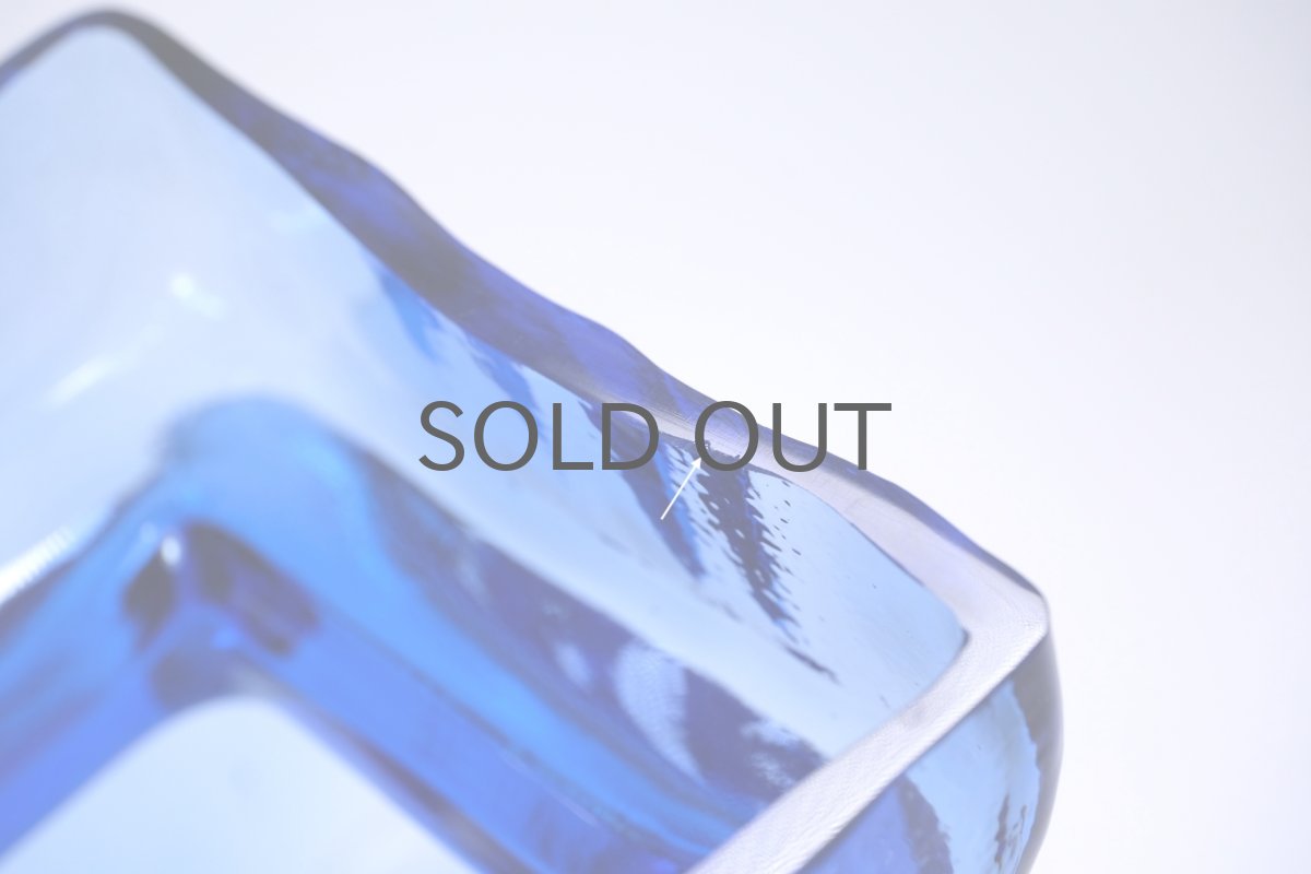 画像4: 北欧雑貨/Riihimaen Lasi/リーヒマエンラシ/Pala/パラシリーズ/花瓶/Lサイズ/ブルー (4)