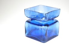 画像2: 北欧雑貨/Riihimaen Lasi/リーヒマエンラシ/Pala/パラシリーズ/花瓶/Lサイズ/ブルー (2)