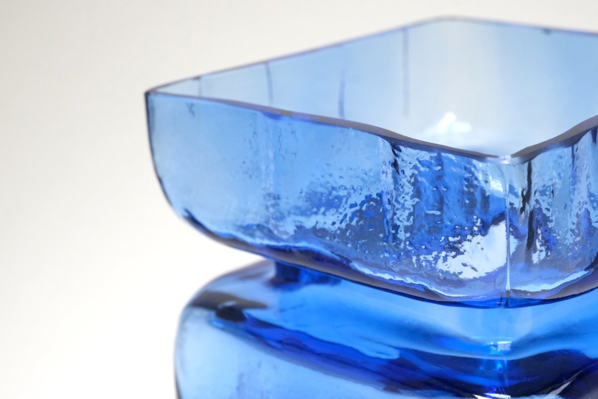 画像3: 北欧雑貨/Riihimaen Lasi/リーヒマエンラシ/Pala/パラシリーズ/花瓶/Lサイズ/ブルー (3)