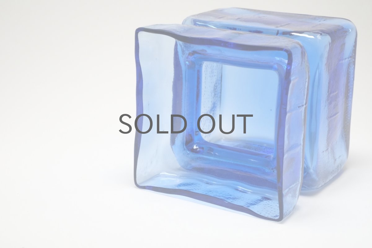 画像8: 北欧雑貨/Riihimaen Lasi/リーヒマエンラシ/Pala/パラシリーズ/花瓶/Lサイズ/ブルー (8)